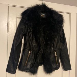 Faux fur/leather jacket